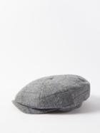 Paul Smith - Check Herringbone-wool Flat Cap - Mens - Light Grey