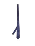 Matchesfashion.com Prada - Star Embroidered Silk Tie - Mens - Blue Multi