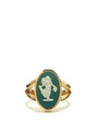 Matchesfashion.com Ferian - Dancing Hours Wedgwood Cameo & Gold Signet Ring - Womens - Green White