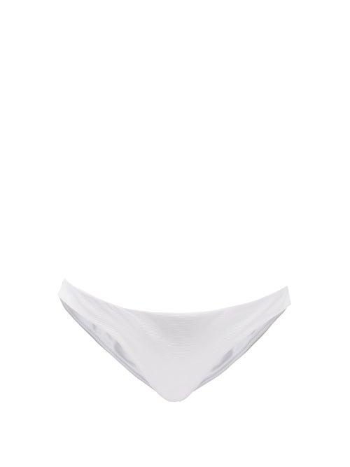 Ladies Beachwear Casa Raki - Flor Low-rise Honeycomb-effect Bikini Briefs - Womens - White