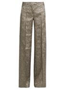 Racil Libra Wide-leg Metallic-brocade Trousers