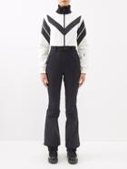 Perfect Moment - Frost Chevron-print Quilted Ski Suit - Womens - Black White