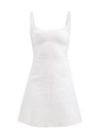 Emilia Wickstead - Talia Square-neck Twill Dress - Womens - Ivory