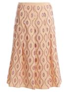 Marni Embroidered-eyelet A-line Midi Skirt