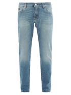 Matchesfashion.com Dolce & Gabbana - Slim Fit Washed Denim Jeans - Mens - Light Denim