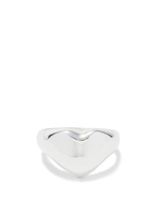 Annika Inez - Heart Sterling-silver Ring - Womens - Silver