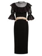 Matchesfashion.com Dolce & Gabbana - Fashion Sinner Embroidered Midi Dress - Womens - Black
