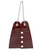 Matchesfashion.com Lemaire - Double Layer Crocodile Effect Leather Bag - Womens - Burgundy