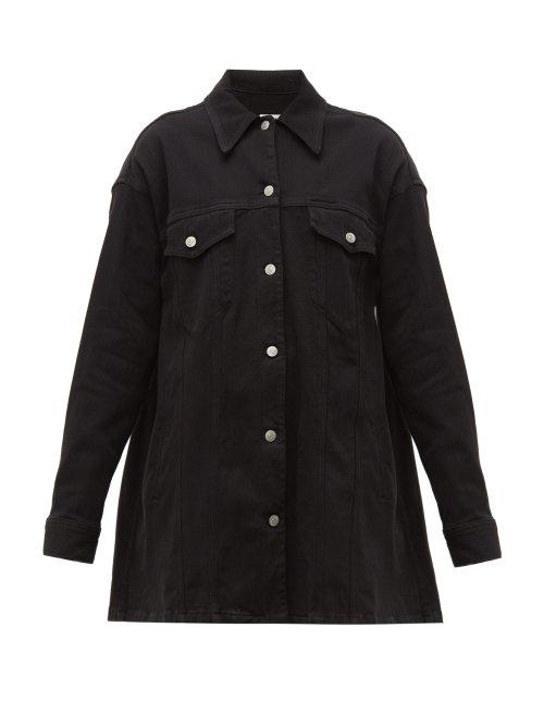 Matchesfashion.com Mm6 Maison Margiela - Oversized Cotton Blend Twill Jacket - Womens - Black