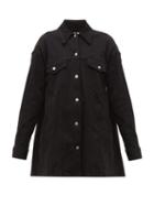 Matchesfashion.com Mm6 Maison Margiela - Oversized Cotton Blend Twill Jacket - Womens - Black
