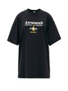 Matchesfashion.com Vetements - Antwerpen Logo-print Cotton-jersey T-shirt - Womens - Black