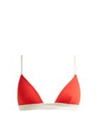 Matchesfashion.com Solid & Striped - The Morgan Triangle Bikini Top - Womens - Red