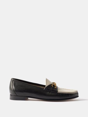 Gucci - 1953 Horsebit Leather Loafers - Womens - Black White