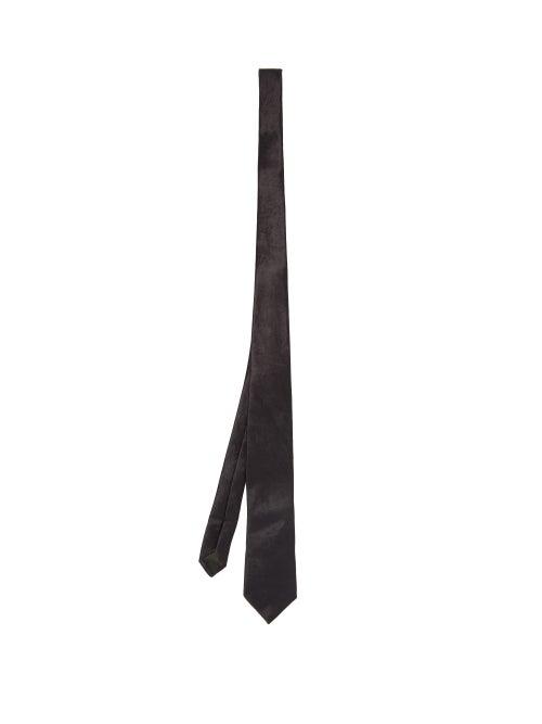 Matchesfashion.com Acne Studios - Classic Crushed-shell Tie - Mens - Black