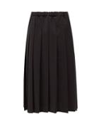 Matchesfashion.com Comme Des Garons Comme Des Garons - Knife-pleated Crpe Midi Skirt - Womens - Black
