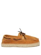 Matchesfashion.com Maneb - Hamptons Suede Espadrille Deck Shoes - Mens - Brown