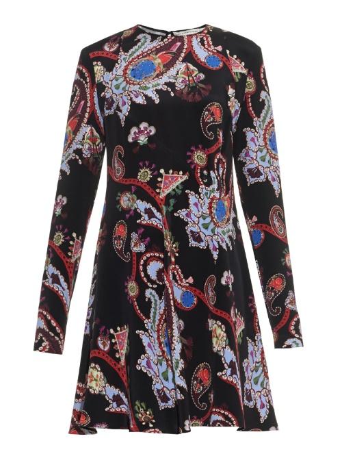 Mary Katrantzou Macbay Urdu Paisley-print Silk Mini Dress