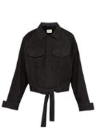 Matchesfashion.com Fear Of God - Tie Waist Nubuck Trucker Jacket - Mens - Black