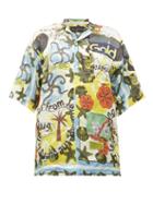 Matchesfashion.com Martine Rose - Jamaika Print Twill Shirt - Womens - Multi