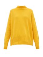 Matchesfashion.com Allude - Funnel Neck Cashmere Sweater - Womens - Yellow