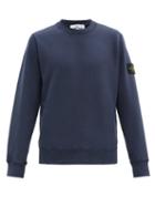 Matchesfashion.com Stone Island - Logo-patch Cotton-jersey Sweatshirt - Mens - Navy