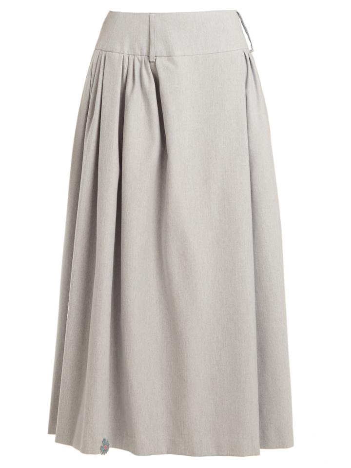 Natasha Zinko Pleat-detail Cotton-blend Maxi Skirt