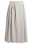 Natasha Zinko Pleat-detail Cotton-blend Maxi Skirt