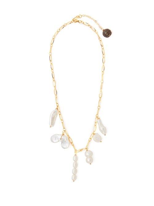 Matchesfashion.com Timeless Pearly - Baroque Pearl Drop Necklace - Womens - Pearl