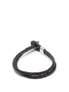 Matchesfashion.com Paul Smith - Double Wrap Leather Bracelet - Mens - Black