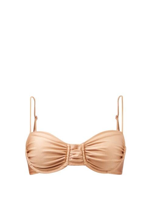 Jade Swim - Mia Balconette Bikini Top - Womens - Brown