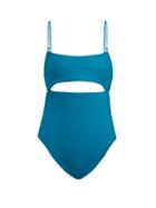 Matchesfashion.com Jade Swim - Eclipse Cut Out Swimsuit - Womens - Blue