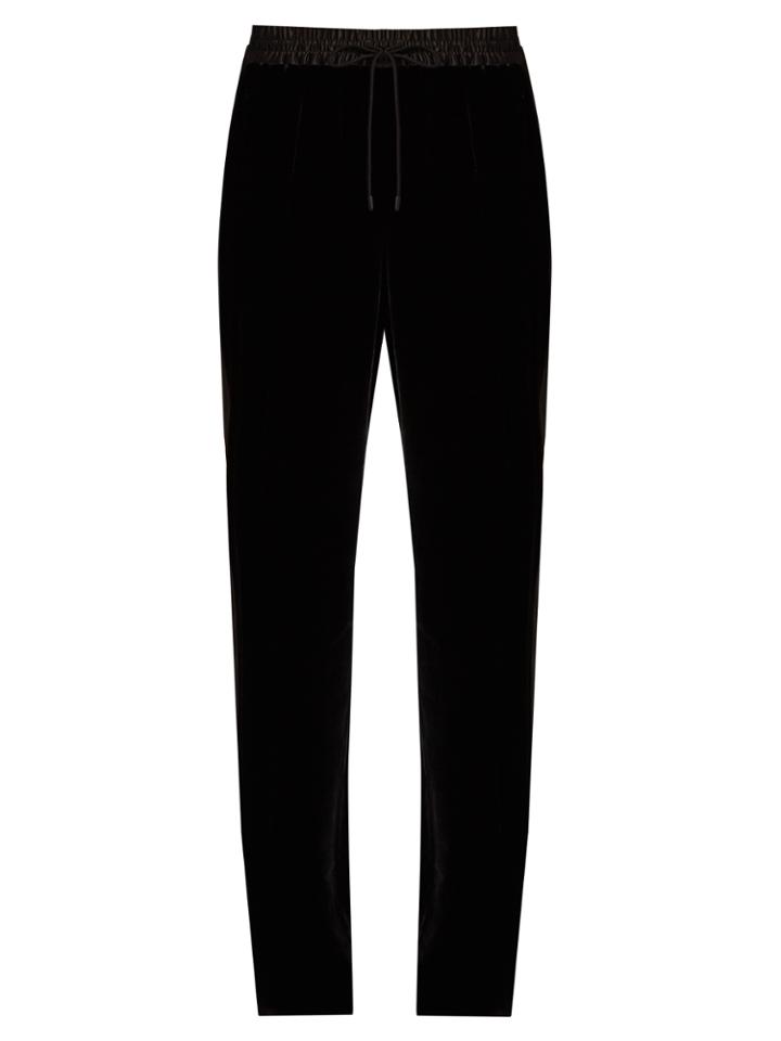 Elizabeth And James Collier Straight-leg Velvet Trousers