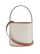 Matchesfashion.com Staud - Bisset Canvas And Leather Bucket Bag - Womens - Beige Multi