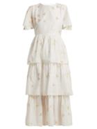 Matchesfashion.com Athena Procopiou - In The Morning Tiered Dress - Womens - White Multi