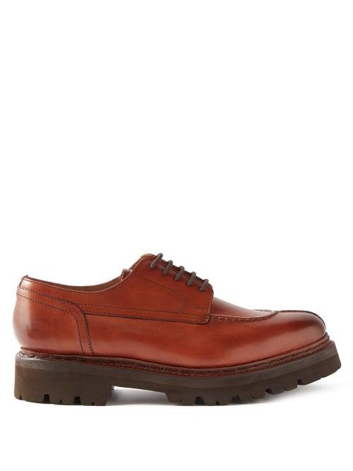 Grenson - Joel Leather Derby Shoes - Mens - Tan