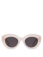 Matchesfashion.com Loewe - Butterfly Cat Eye Acetate Sunglasses - Womens - Pink