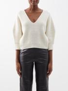 Sa Su Phi - V-neck Cashmere Cropped Sweater - Womens - Ivory