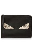 Fendi Bag Bugs Leather And Snakeskin Pouch