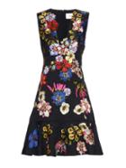 Erdem Kim Floral-embroidery Cloqu Dress