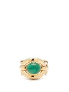 Matchesfashion.com Nadine Aysoy - Catena Emerald & 18kt Gold Ring - Womens - Green Gold