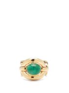 Matchesfashion.com Nadine Aysoy - Catena Emerald & 18kt Gold Ring - Womens - Green Gold