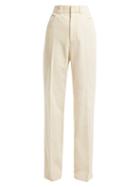 Matchesfashion.com Helmut Lang - Cotton Corduroy Trousers - Womens - Ivory