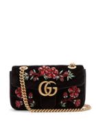 Matchesfashion.com Gucci - Gg Marmont Mini Quilted Velvet Cross Body Bag - Womens - Black Multi
