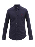 Mens Rtw Polo Ralph Lauren - Slim-fit Cotton-poplin Shirt - Mens - Navy