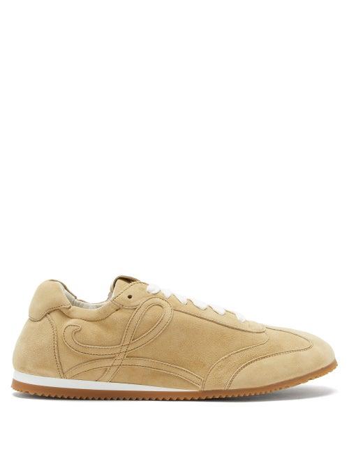 Matchesfashion.com Loewe - Ballet Runner Suede Trainers - Womens - Beige