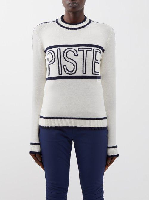Perfect Moment - Elsa Intarsia Merino Sweater - Womens - White
