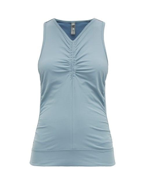 Matchesfashion.com Adidas By Stella Mccartney - Comfort Racerback Tank Top - Womens - Blue