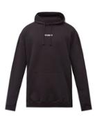Matchesfashion.com Vetements - Logo-print Cotton-blend Hooded Sweatshirt - Mens - Black