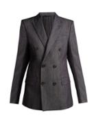 Matchesfashion.com Connolly - Doubled Breasted Denim Blazer - Womens - Dark Blue