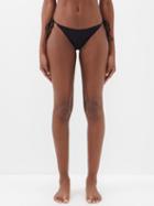 Versace - Spugna Tie-side Bikini Bottoms - Womens - Black